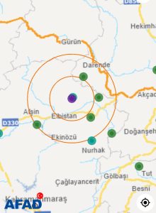 Kahramanmaraş’ta 3.9 şiddetinde deprem  